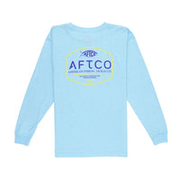 AFTCO Youth LS Handcrafted - Neon Sky Blue Heather