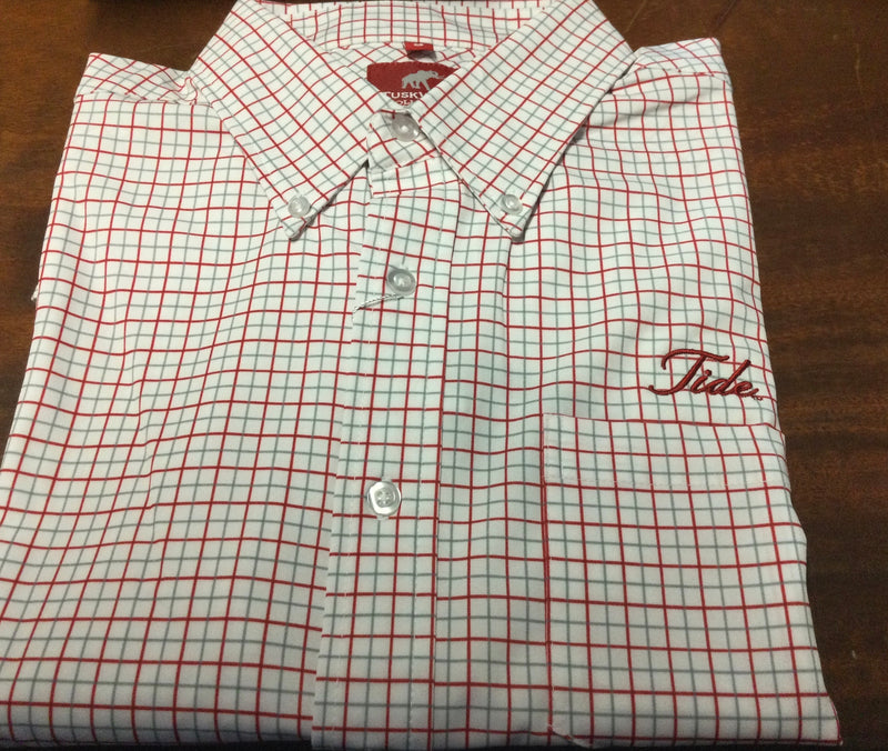 Tuskwear Alumni Check Dress Shirt -Tide Crimson
