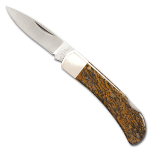 Santa Fe Stoneworks Fossilized Woolly Mammoth Bone Collection 3" Lockback