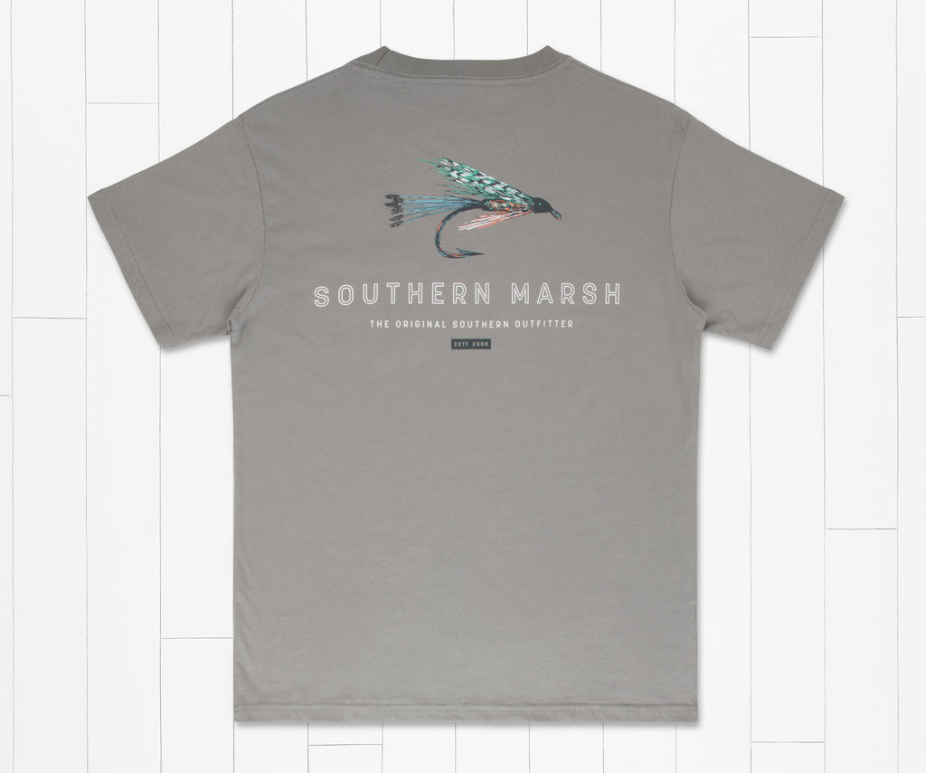 Southern Marsh Fly Out Lines SS Tee RiverbendFairhope