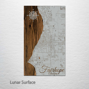 Fire & Pine Custom Wood Maps - Fairhope Collection