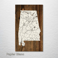 Fire & Pine Custom Wood Maps - Isolated State