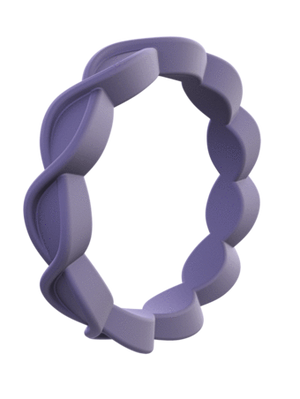 Qalo Women's Eternity Silicone Wedding Ring -  Iridescent Purple QS9-SIE