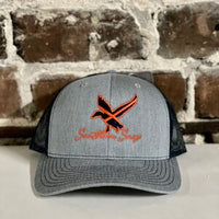Southern Snap Alabama and Auburn Hat  Flag Duck Embroidered Hat