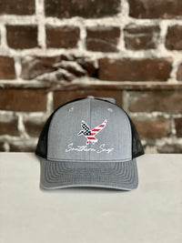 Southern Snap American Flag Duck Embroidered Hat