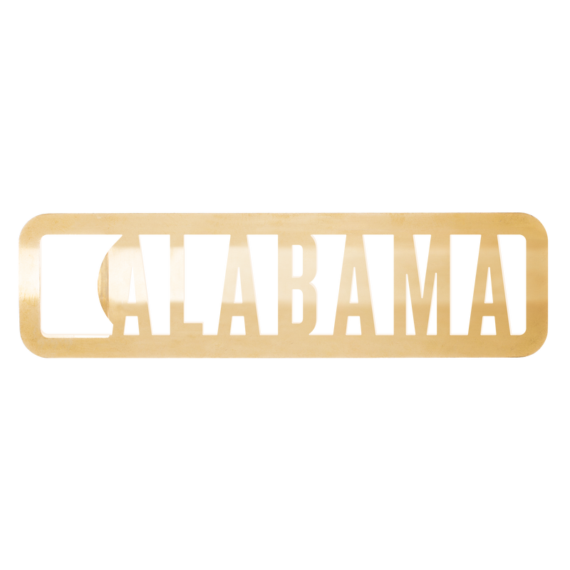 Zootility Brass State Name Bottle Opener
