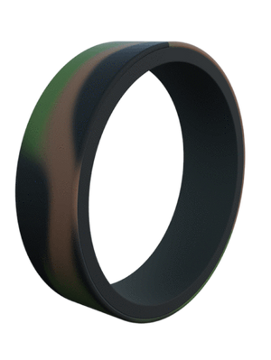 Qalo Unisex Switch Reversible Silicone Wedding Ring - Camo/Black QS9-USC