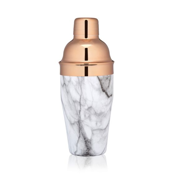 Viski Copper and Marble Cocktail Shaker