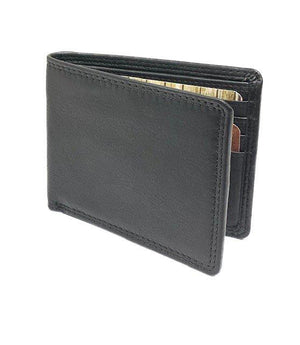 Rugged Earth Black Bi-fold Leather Wallet - 880010