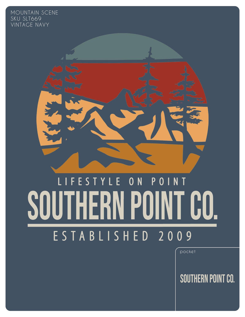Southern Point Mountain Scene Vintage